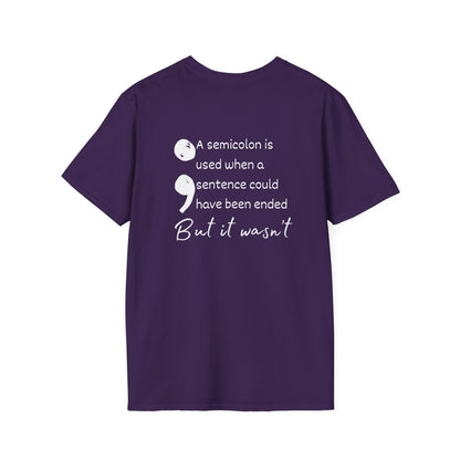 Strength in the Storm SemiColon Adult T-shirt