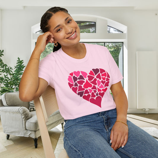 Hearts Within A Heart Adult T-shirt