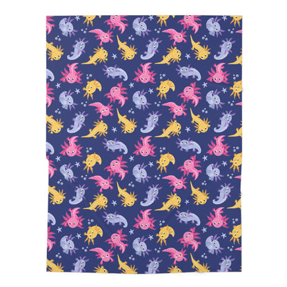 Axolotl Lagoon Baby Swaddle Blanket