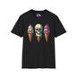 Ice Cream Cone Skull Adult T-shirt