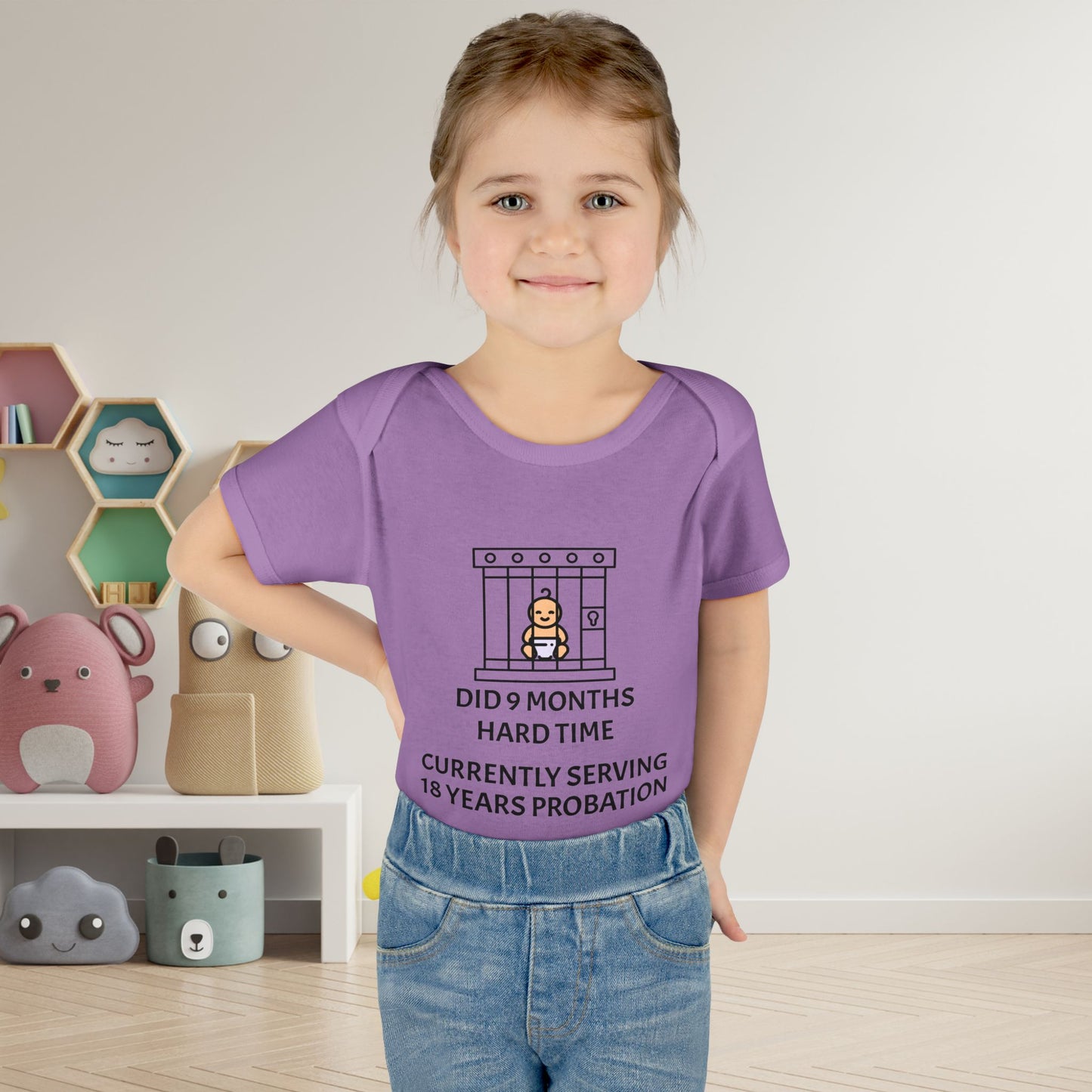 Did 9 Months Hard Time Currently Serving 18 Years Probation Infant Baby Rib Bodysuit