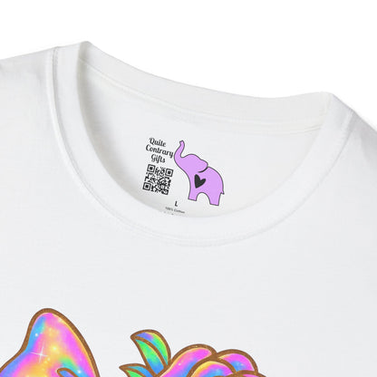 Neon Sugar Skull Adult T-shirt