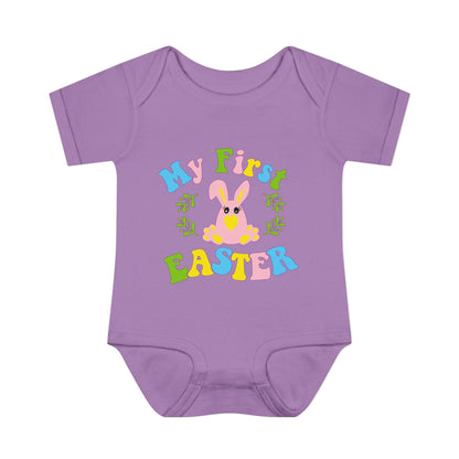 My First Easter (2) Infant Baby Rib Bodysuit