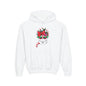 White Candy Cane Kitten Youth Hoodie