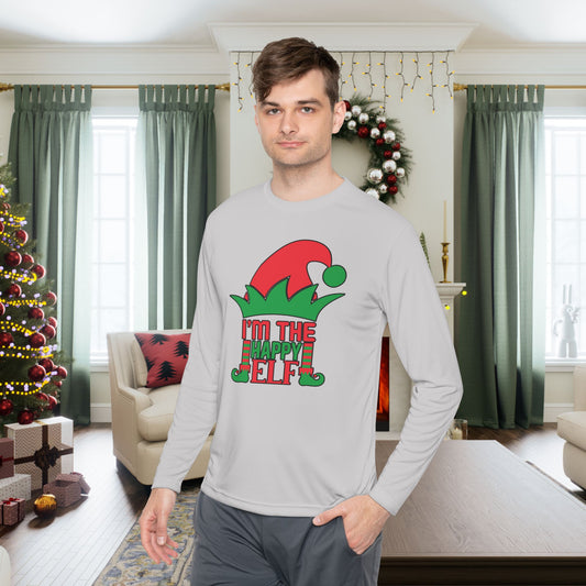 I'm The Happy Elf Adult Long Sleeve Tee