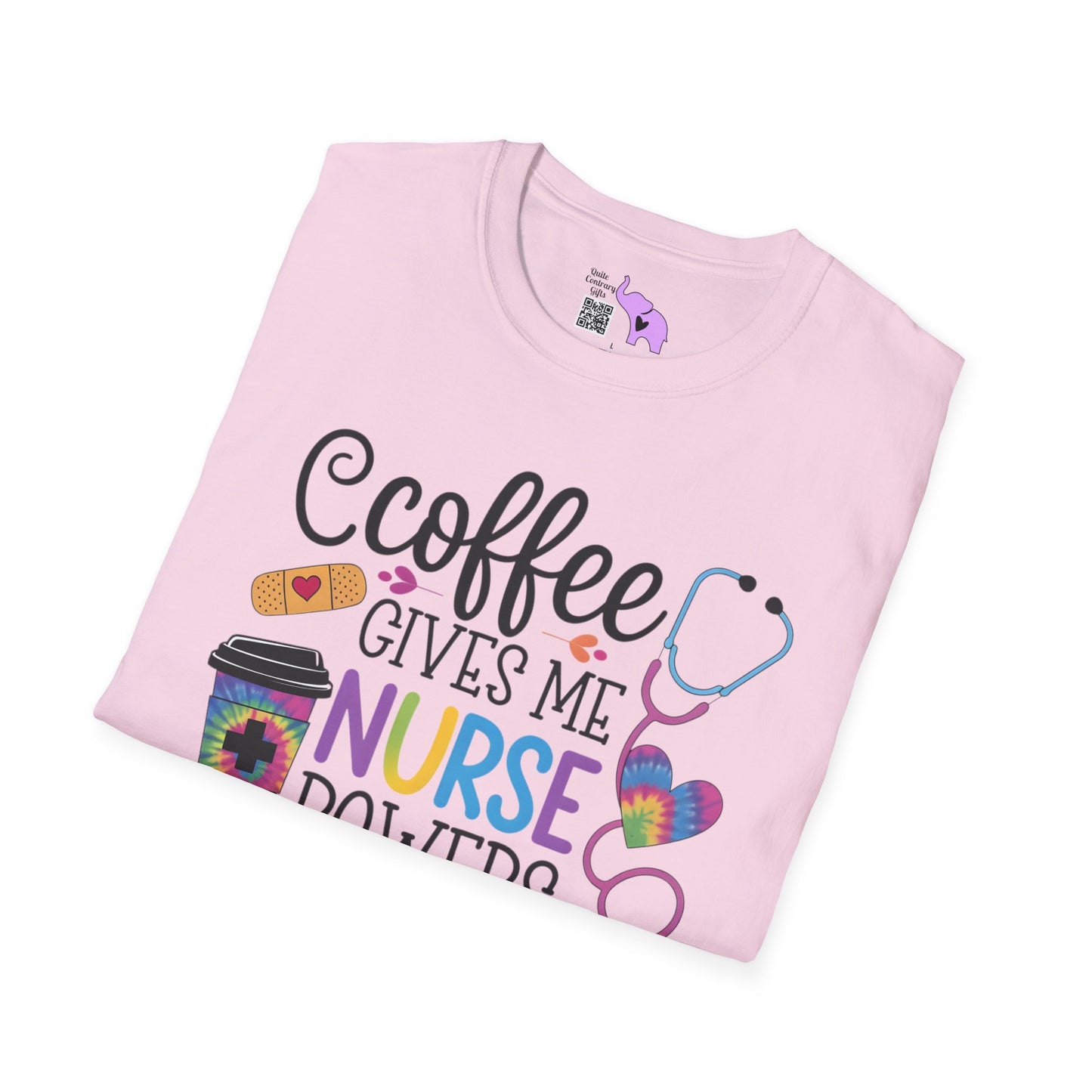 Coffee Gives Me Nurse Powers Adult T-shirt