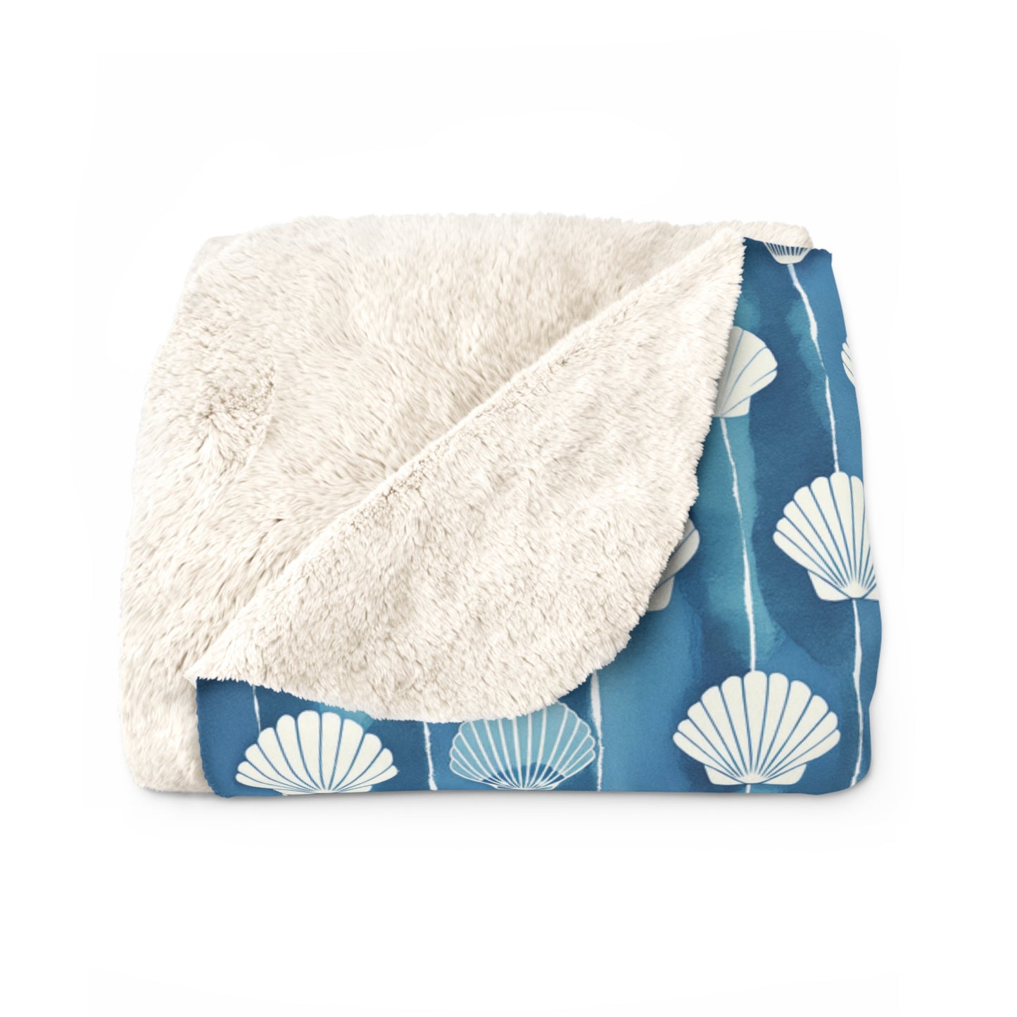 Oceanline Shells Sherpa Fleece Blanket