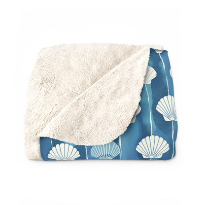 Oceanline Shells Sherpa Fleece Blanket