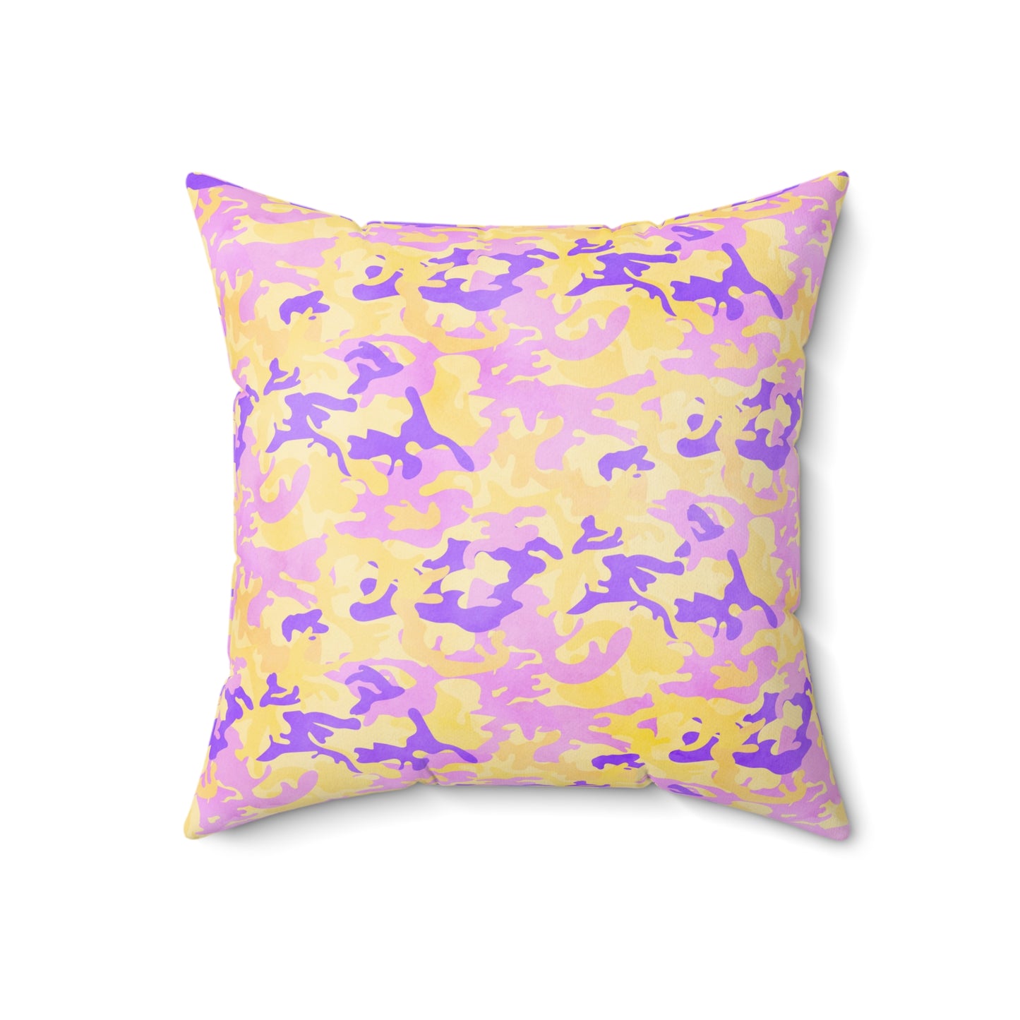 Peach Sorbet Camo Throw Pillow