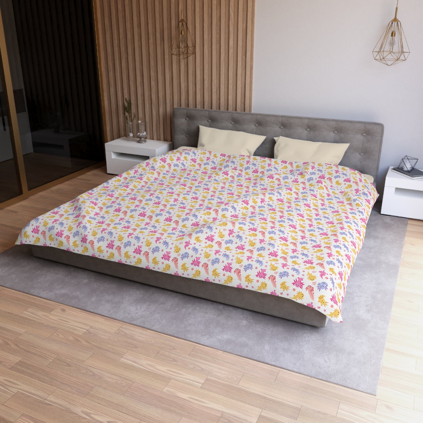 Axolotl Whimsy Microfiber Duvet Cover