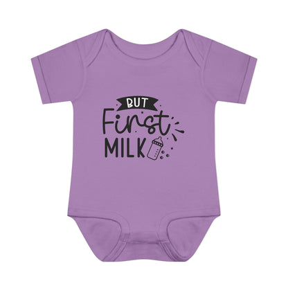But First Milk Infant Baby Rib Bodysuit