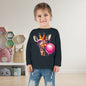 Girraffe Blowing Bubble Toddler Long Sleeve Tee