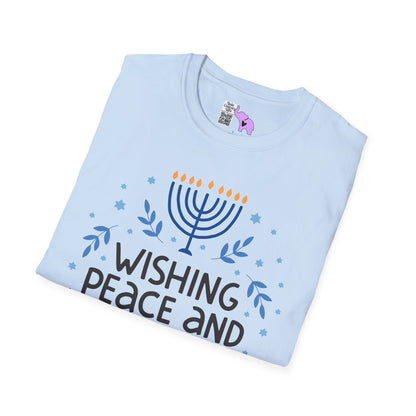 Hanukkah Wishing Peace & Light Adult T-shirt