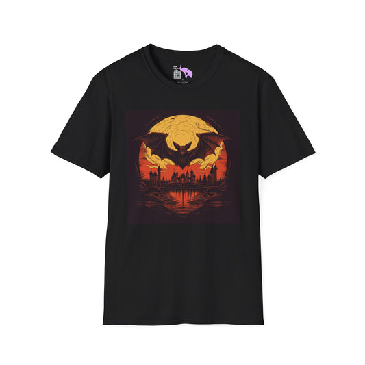 Creepy Bats Over Moon 16 T-shirt