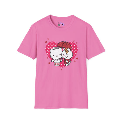 Valentines Hello Kitty Couple Adult Unisex Tshirt