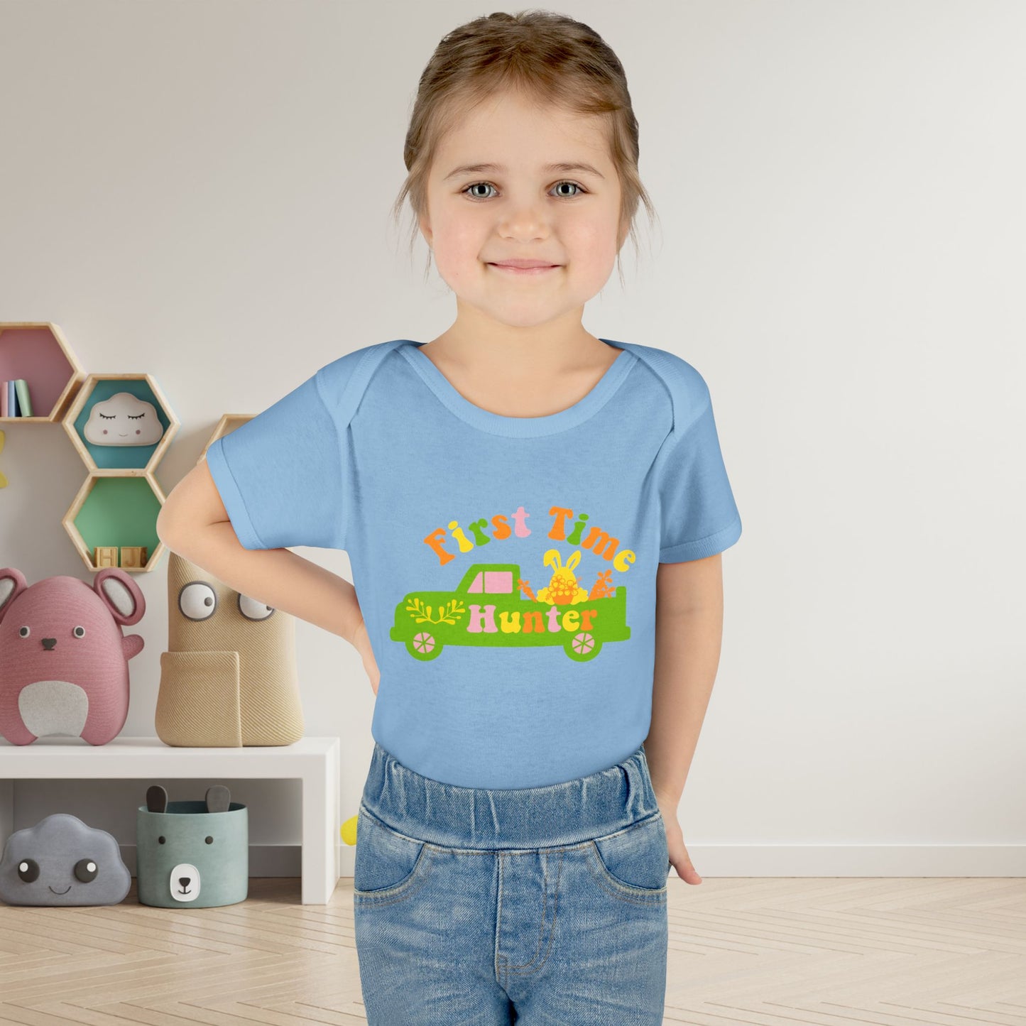 First Time Hunter (Easter) Infant Baby Rib Bodysuit