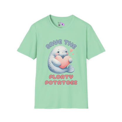 Save The Floaty Potatoes (Manatee) Adult T-shirt