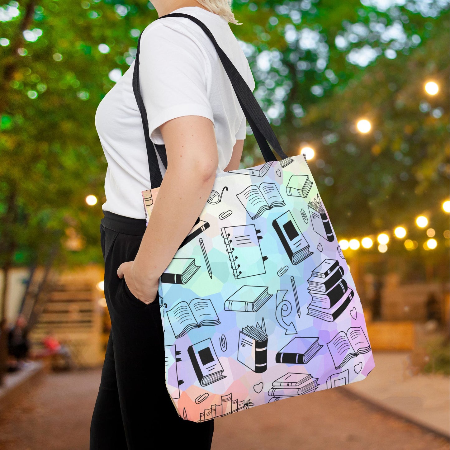 Colorful Chapters Canvas Tote Bag