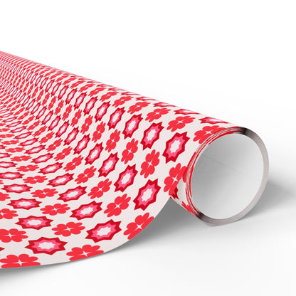 Scarlet Star Garden Wrapping Paper