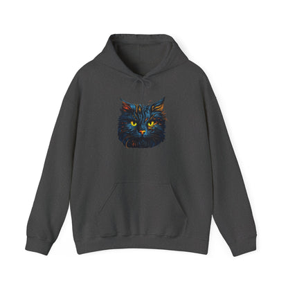 Creepy Black Cat 15 Heavy Blend™ Hooded Sweatshirt