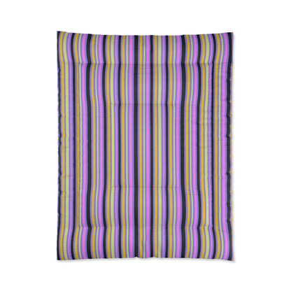 Midnight Pop Stripes Comforter