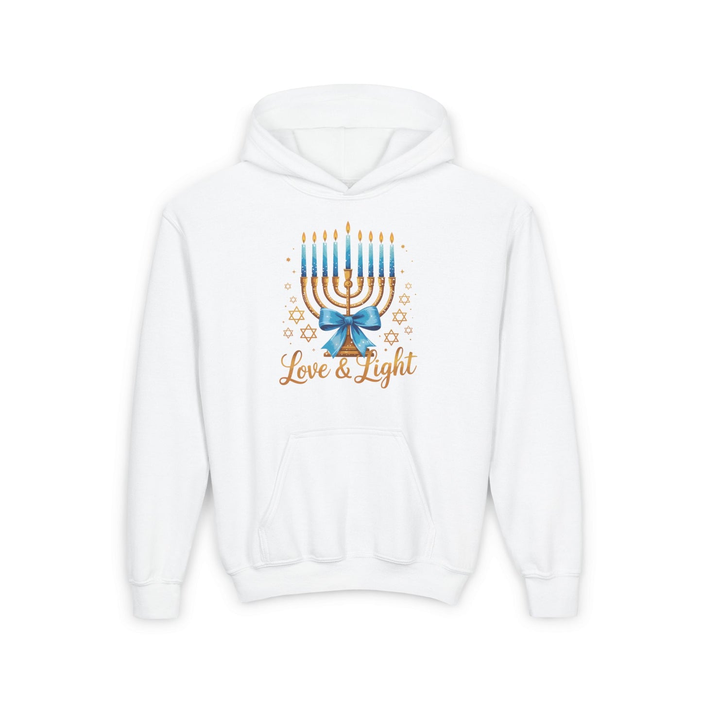 Light & Love Menorah Youth Heavy Blend Hoodie