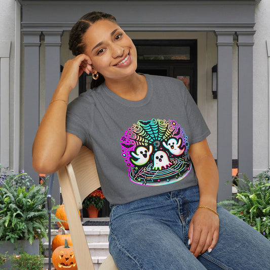 Neon Boo Adult T-shirt