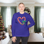 Candy Cane Heart Adult Long Sleeve Tee