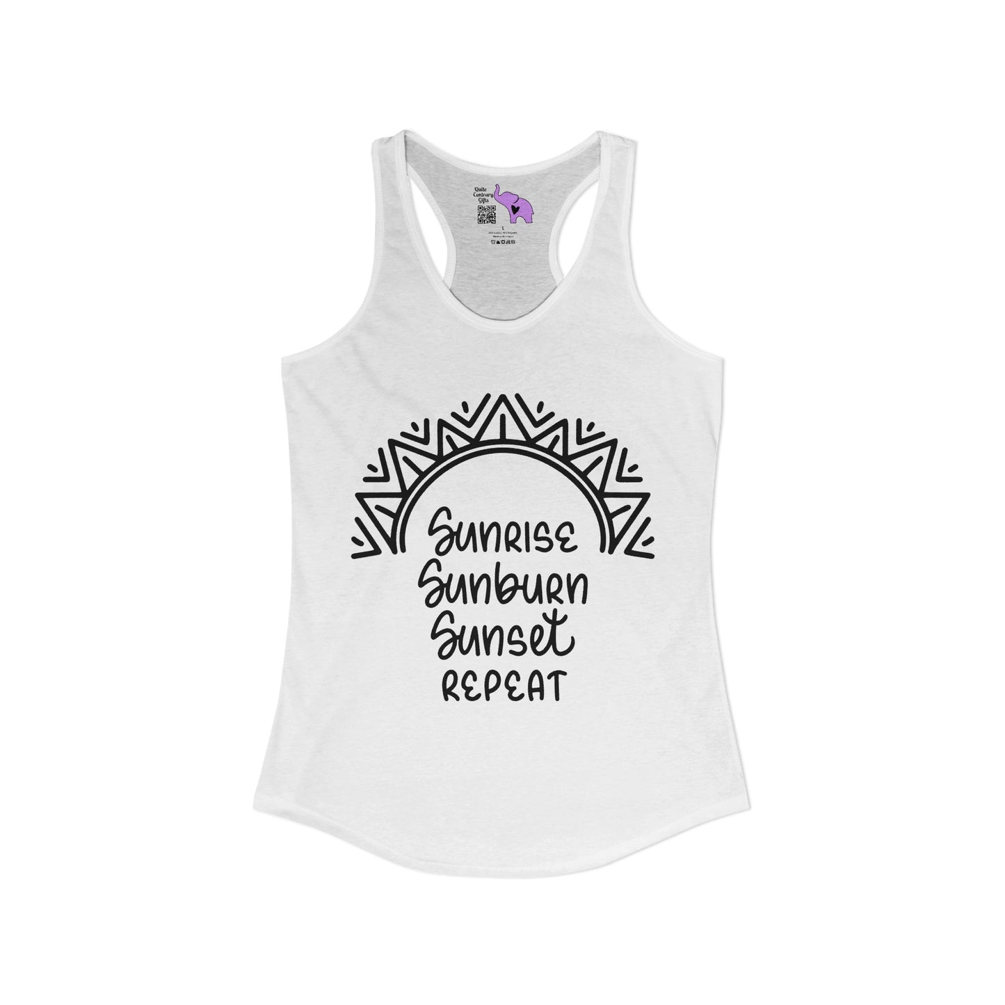 Sunrise Sunburn Sunset Repeat Women's Ideal Racerback Tank