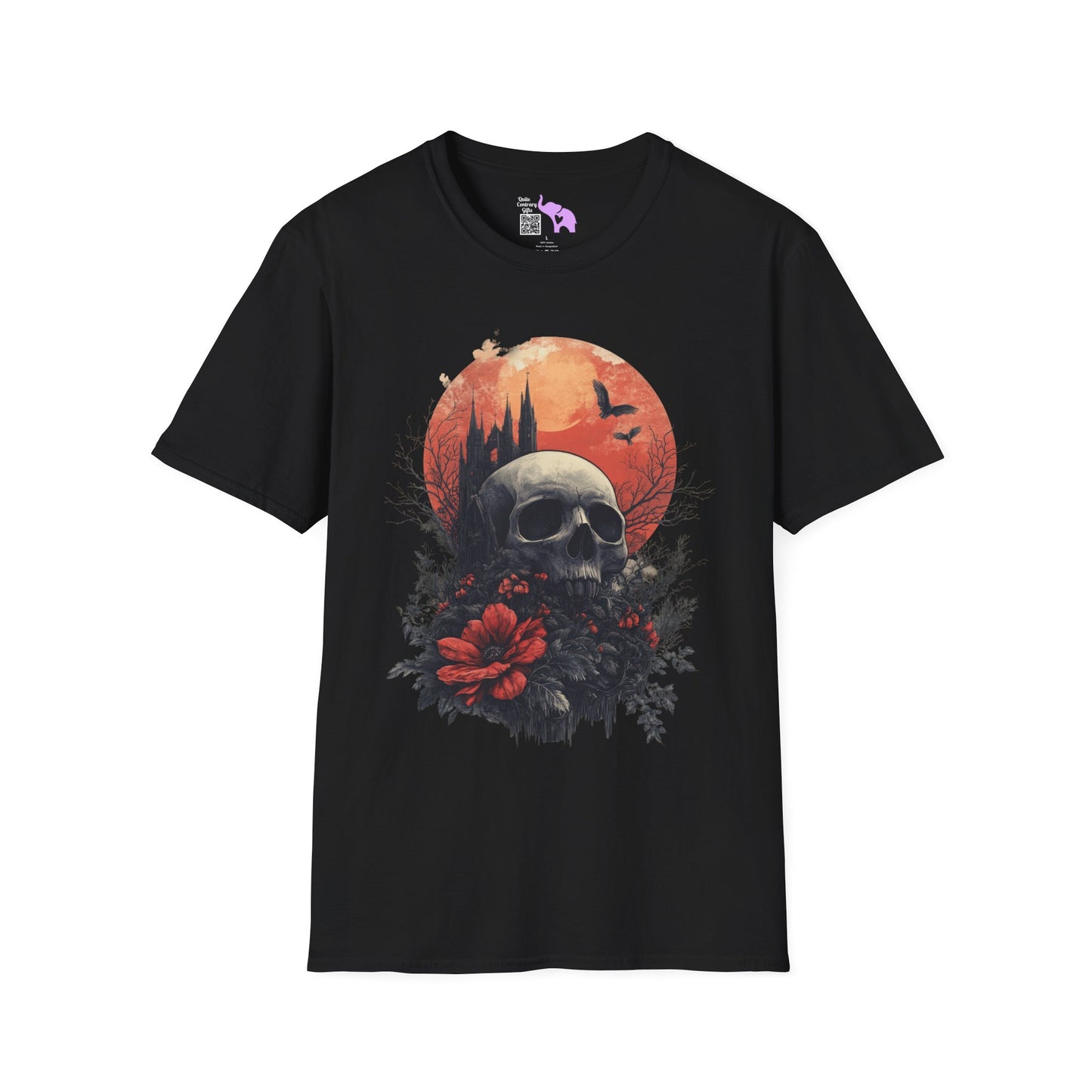 Halloween Graveyard Adult T-shirt