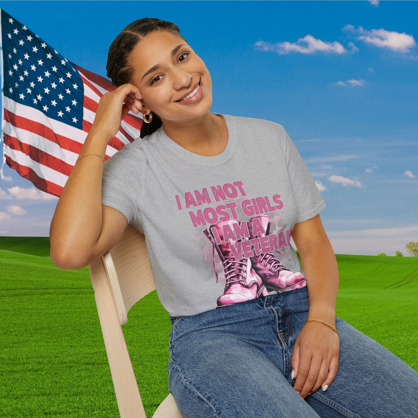I'm Not Most Girls I Am A Veteran Adult T-Shirt
