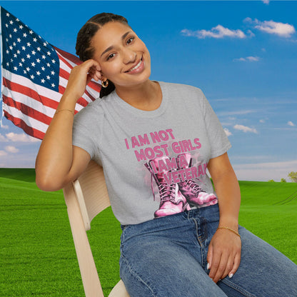 I'm Not Most Girls I Am A Veteran Adult T-Shirt