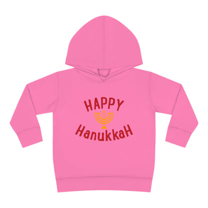 Happy Hanukkah Toddler Pullover Fleece Hoodie