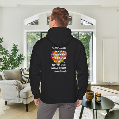 Go With Purpose In Heart Heavy Blend™ Hooded Sweatshirt