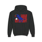 Distressed Patriotic T-Rex Youth Hoodie