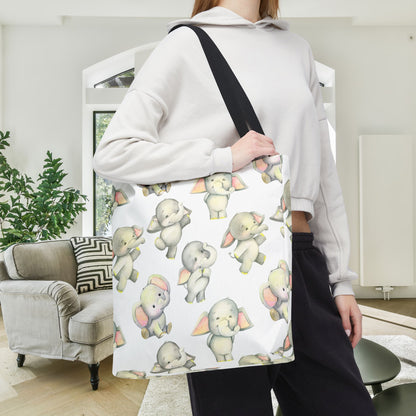 Dancing Elephants Canvas Tote Bag