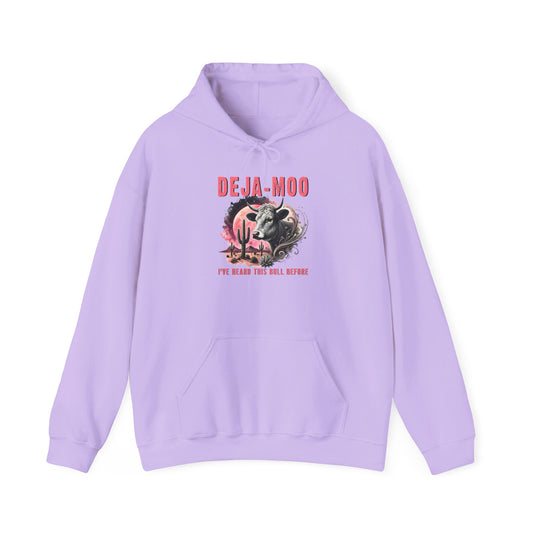 Deja Moo I've Heard This Bull Before Heavy Blend™ Hooded Sweatshirt