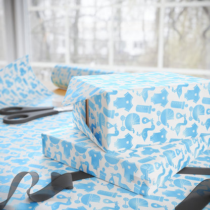 Baby Boy Keepsakes Wrapping Paper