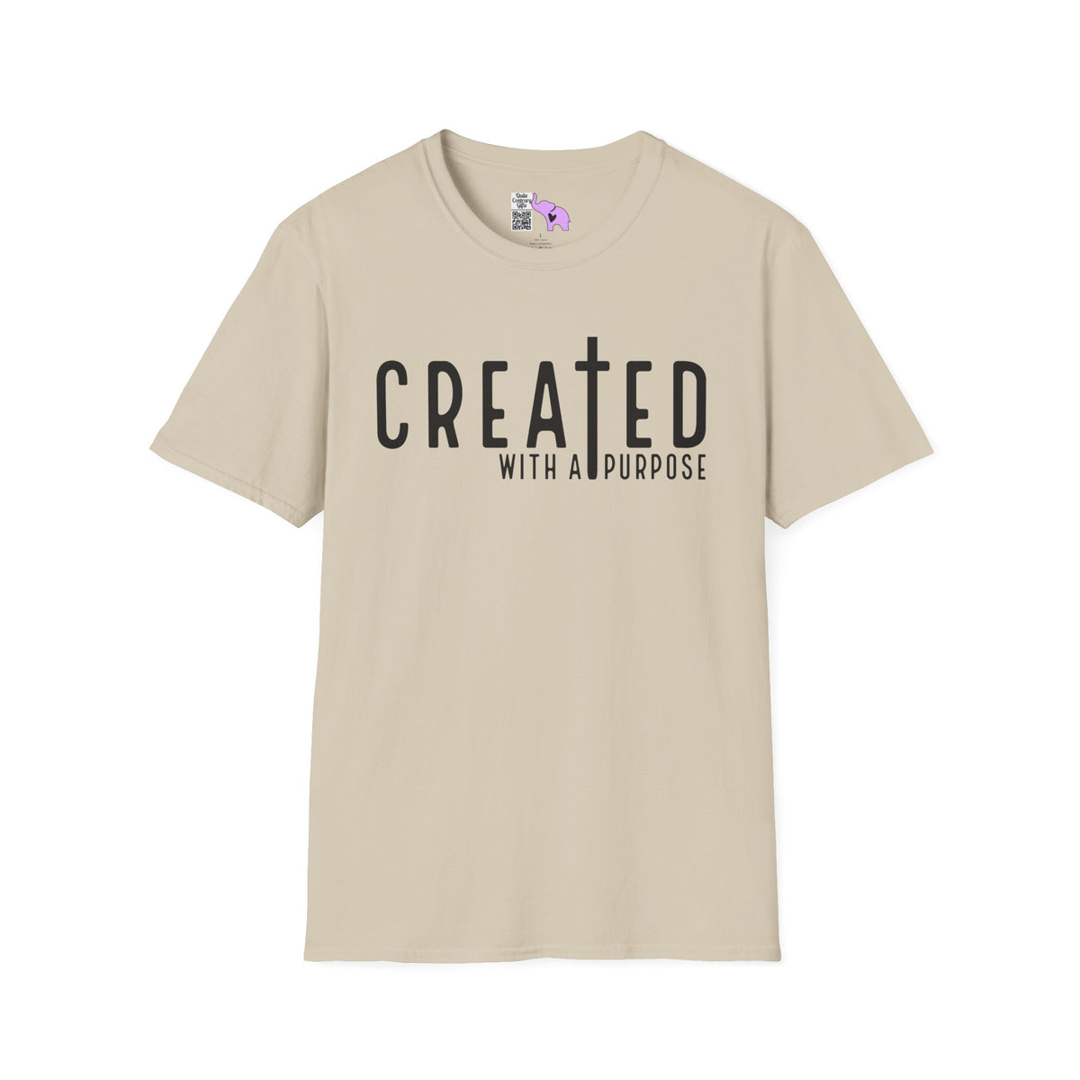 Created With A Purpose (with Cross) Adult T-shirt