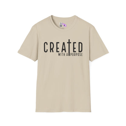 Created With A Purpose (with Cross) Adult T-shirt