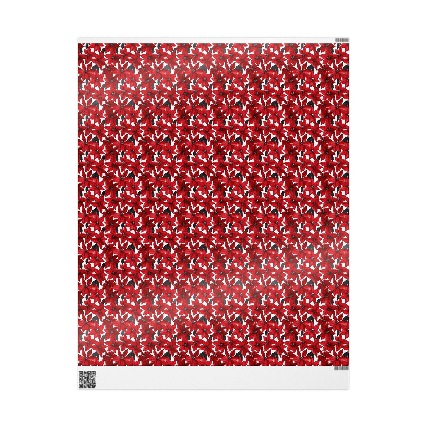 Inked Poinsettias Wrapping Paper