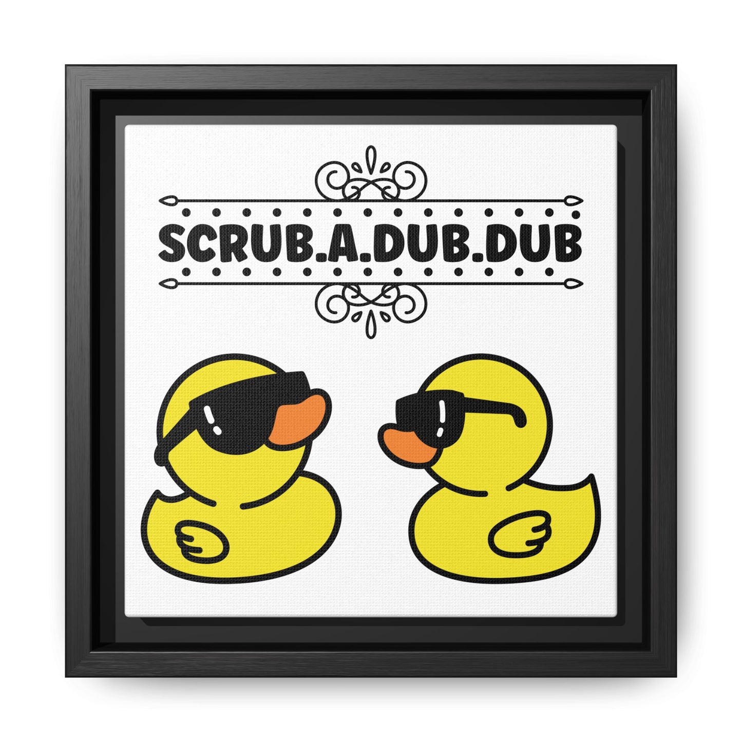 Scrub A Dub Dub w/Rubber Ducks Canvas Bathroom Art