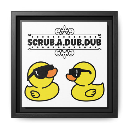 Scrub A Dub Dub w/Rubber Ducks Canvas Bathroom Art