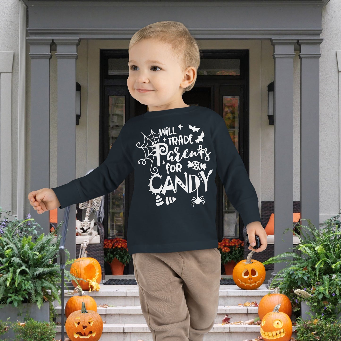 Will Trade Parents For Candy Toddler Long Sleeve Tee