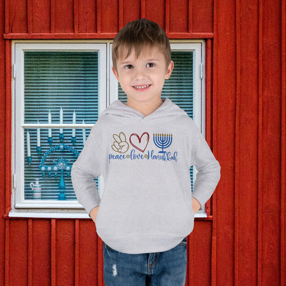 Peace Love Hanukkah Toddler Hoodie