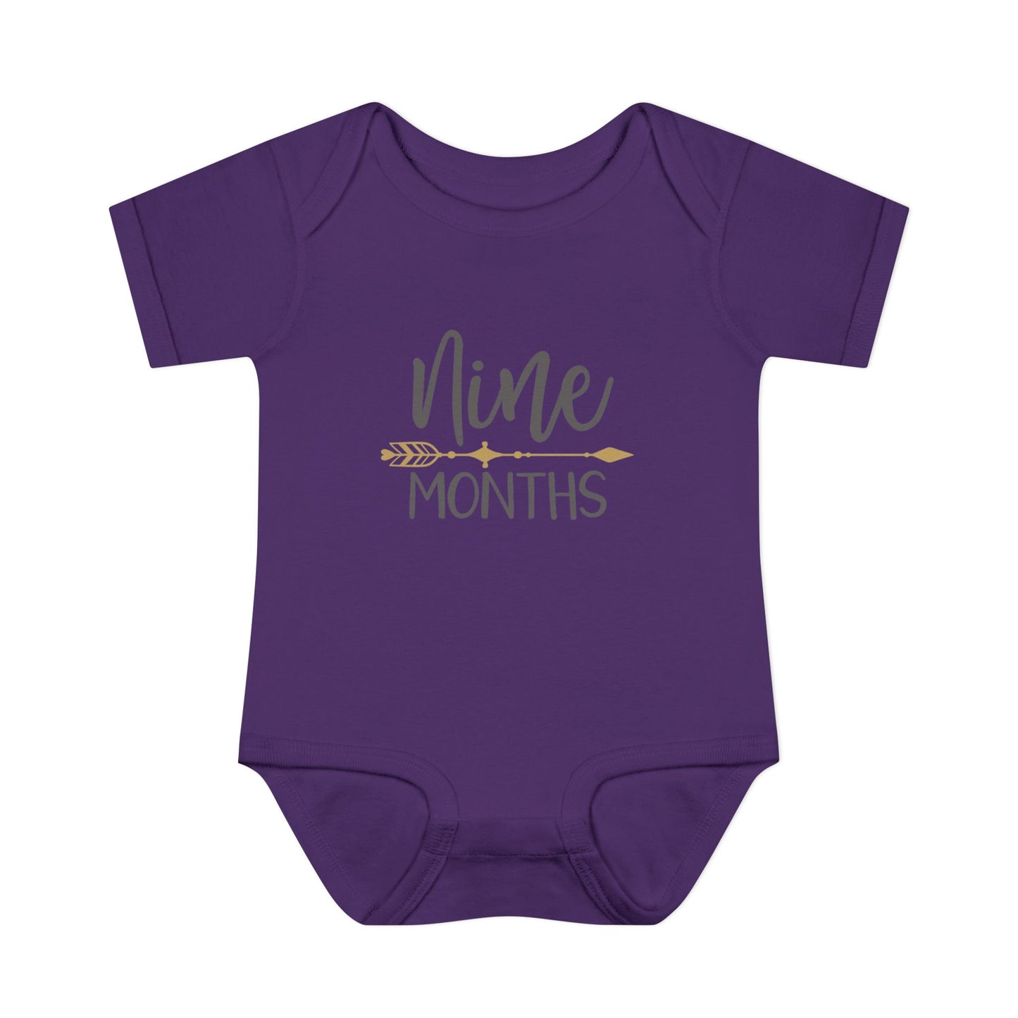 Golden Arrow Milestone Baby Bodysuit-Nine Months