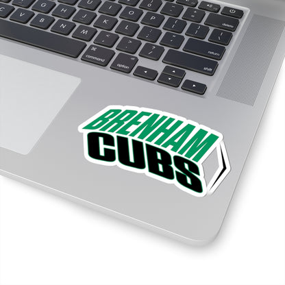 Brenham Cubs (Angled, Black) Kiss-Cut Decal