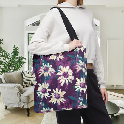 Twilight Daisy Meadow Canvas Tote Bag