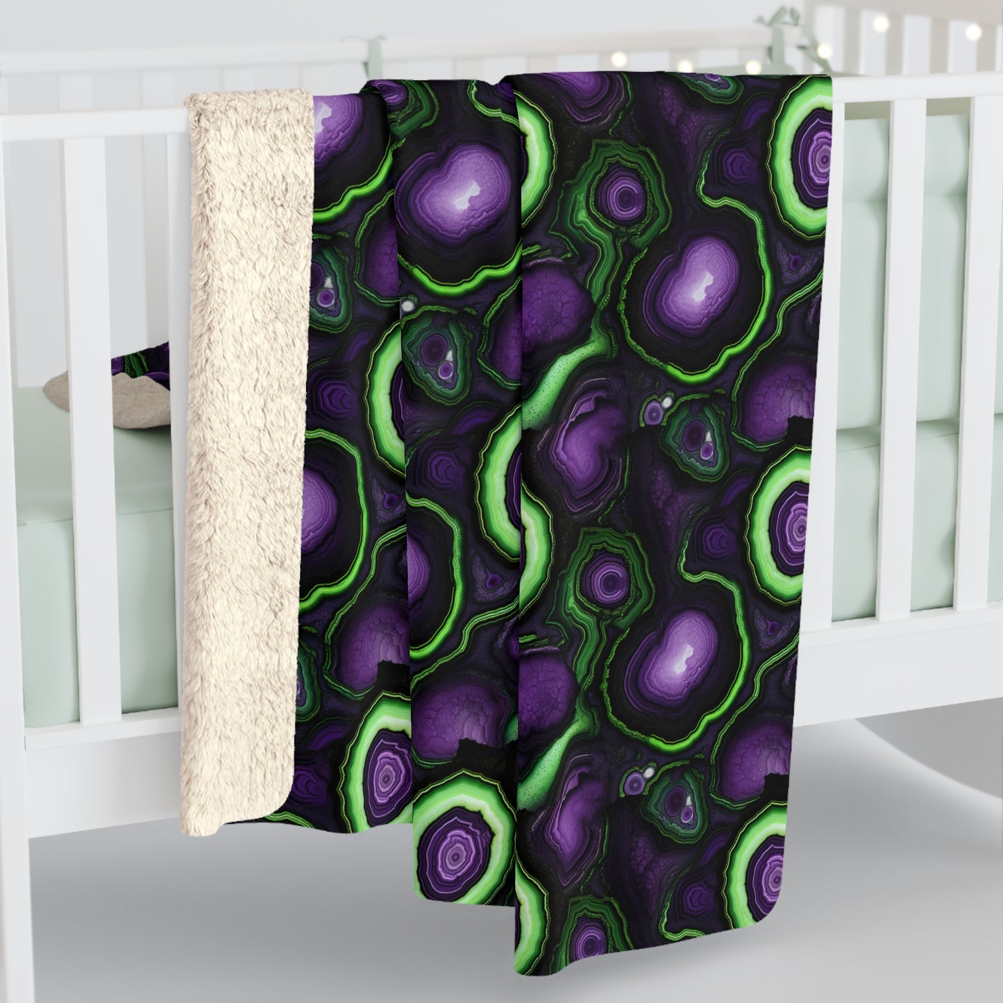 Amethyst & Lime Fracture Fleece Blanket