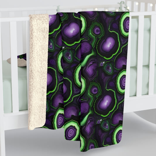 Amethyst & Lime Fracture Fleece Blanket